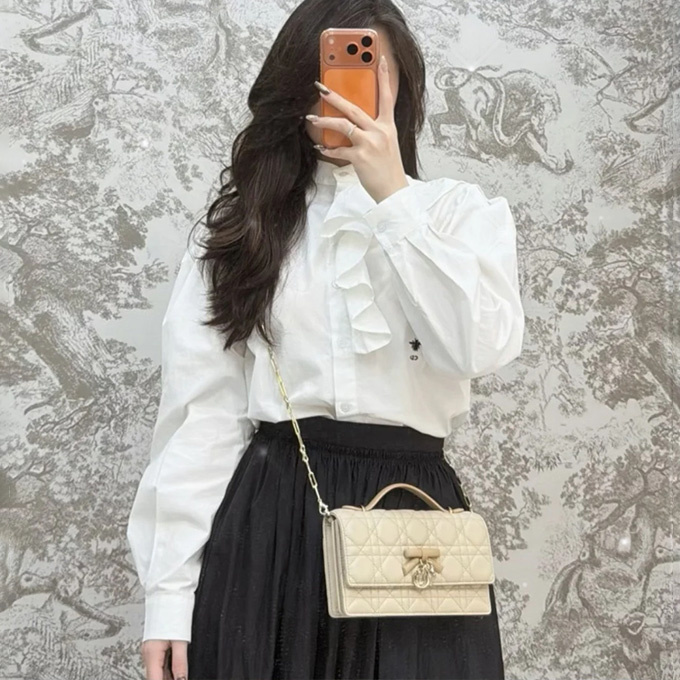 9a+ quality dior my dior mini cannage calfskin top handle bag